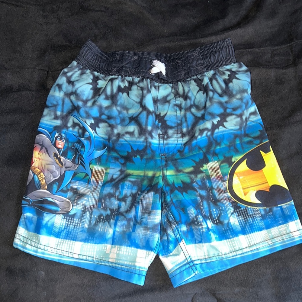 BATMAN KID BOY YOUTH SWIM TRUNKS SWIMMING SHORTS